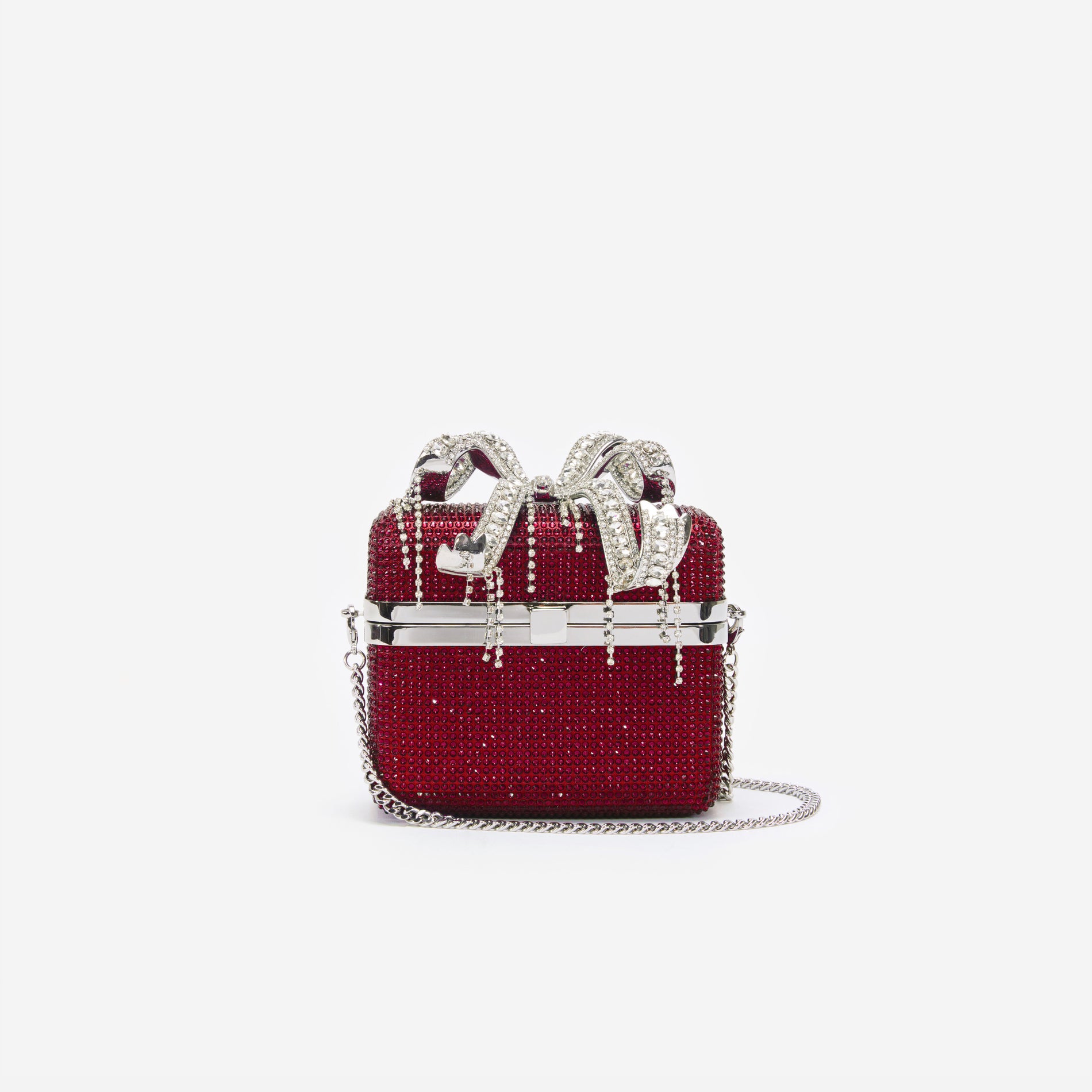 Burgundy Crystal Vanity Case