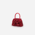 Red Embellished Micro Bow Bag