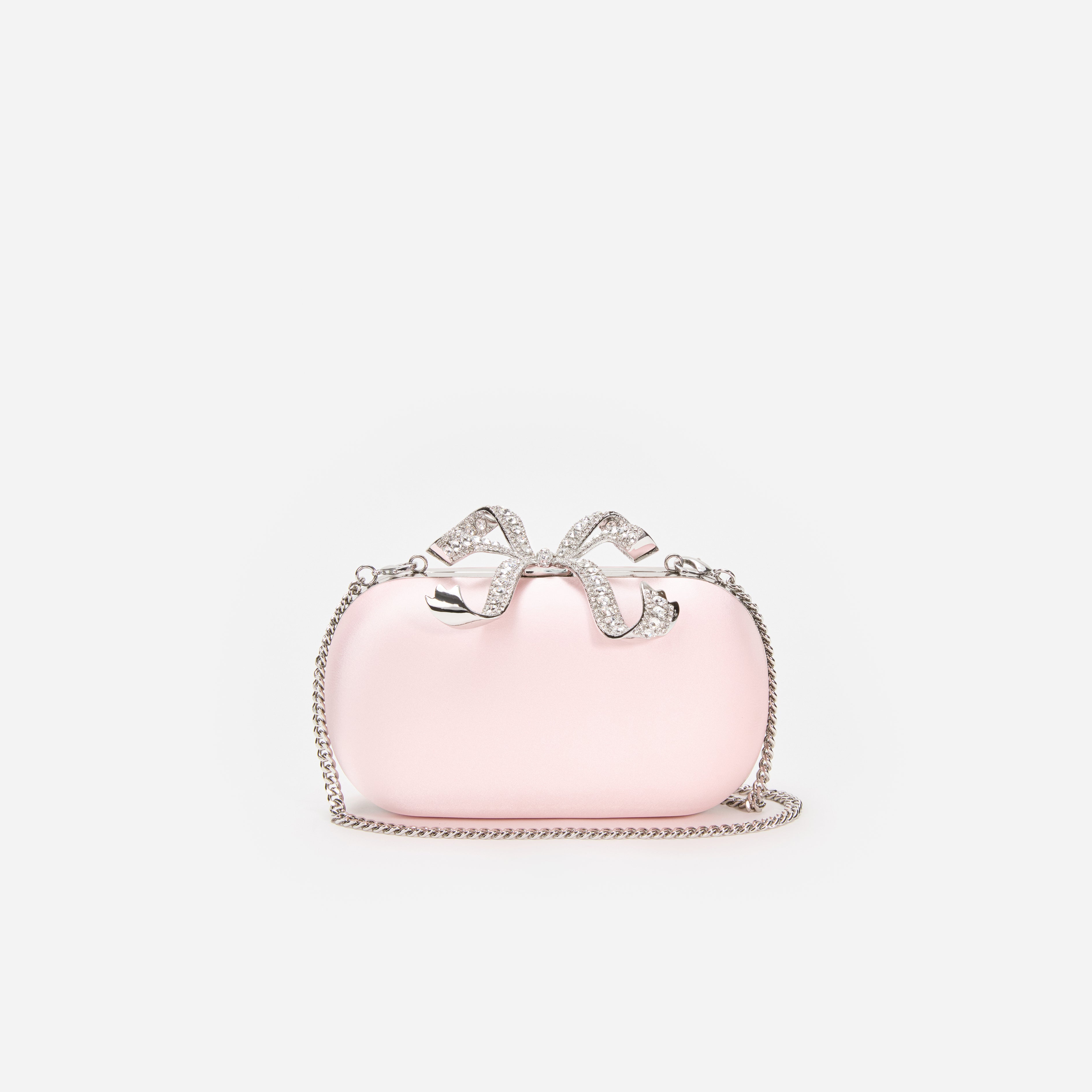 Pink Satin Clutch