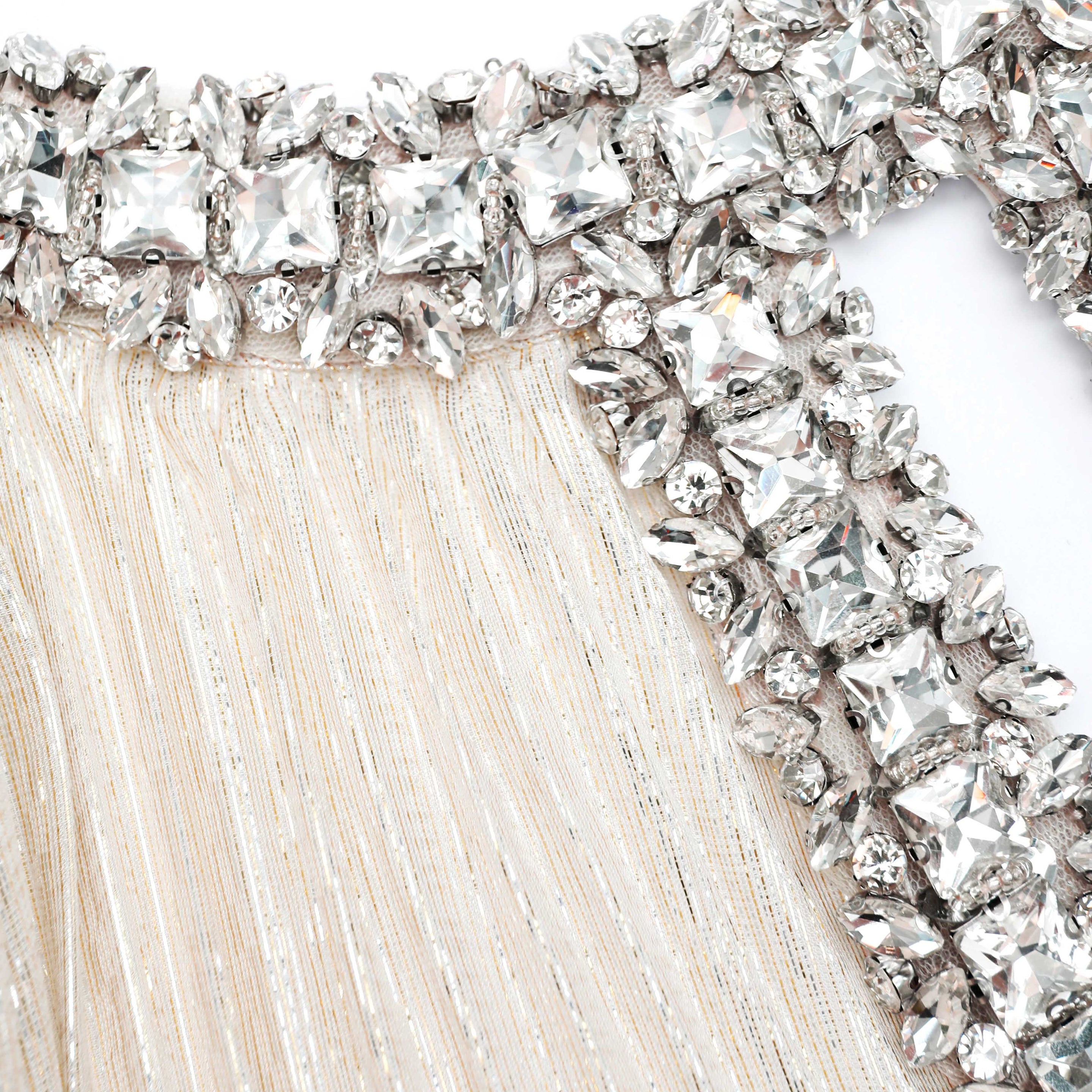 Gold Metallic Feather Maxi Dress – self-portrait