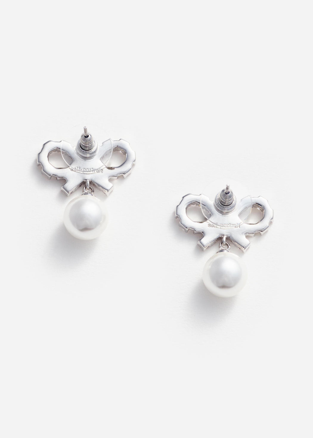 Micro Bow Pearl Earrings