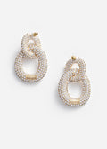 Gold Crystal Link Earrings