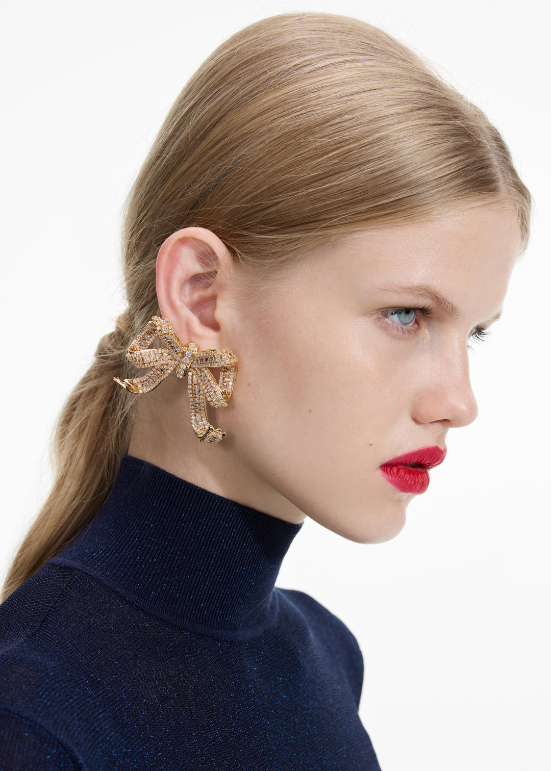 Self-Portrait Bow Pearl Earrings