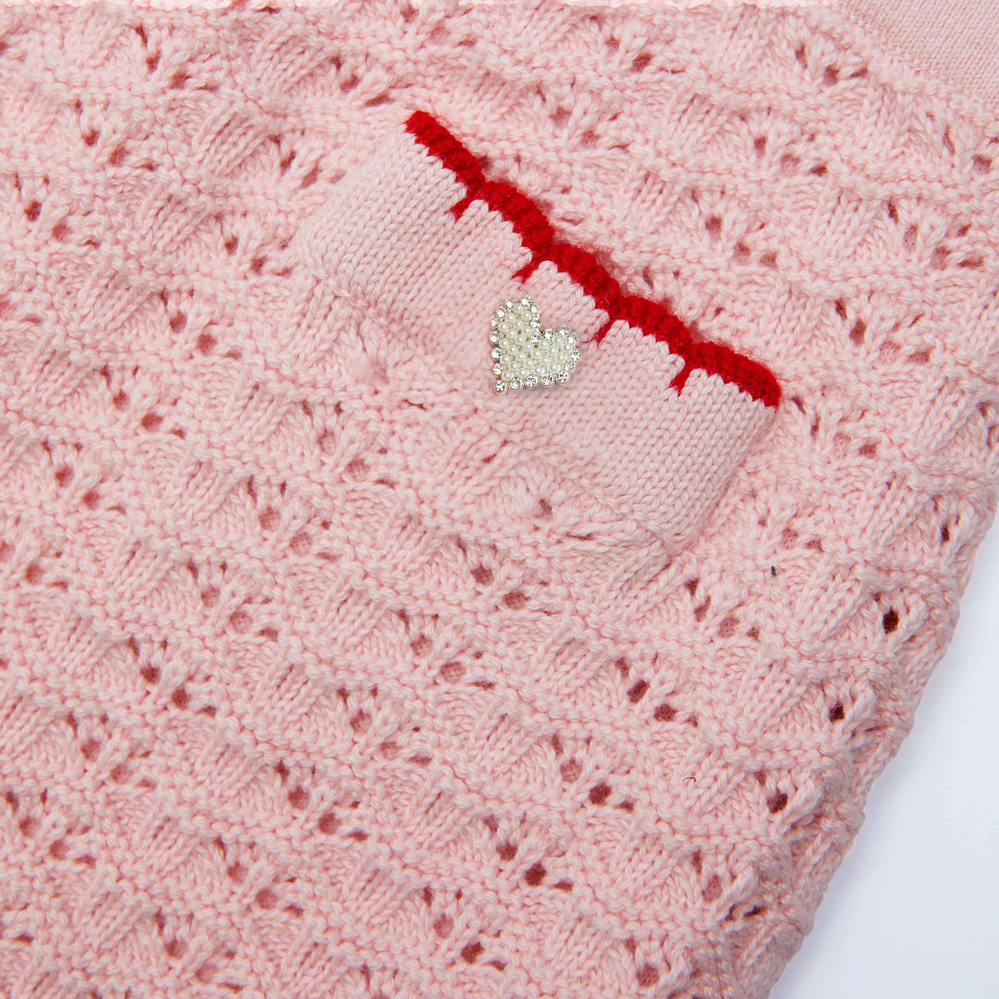 andmary (アンドマリー) Heart crochet set up PINK