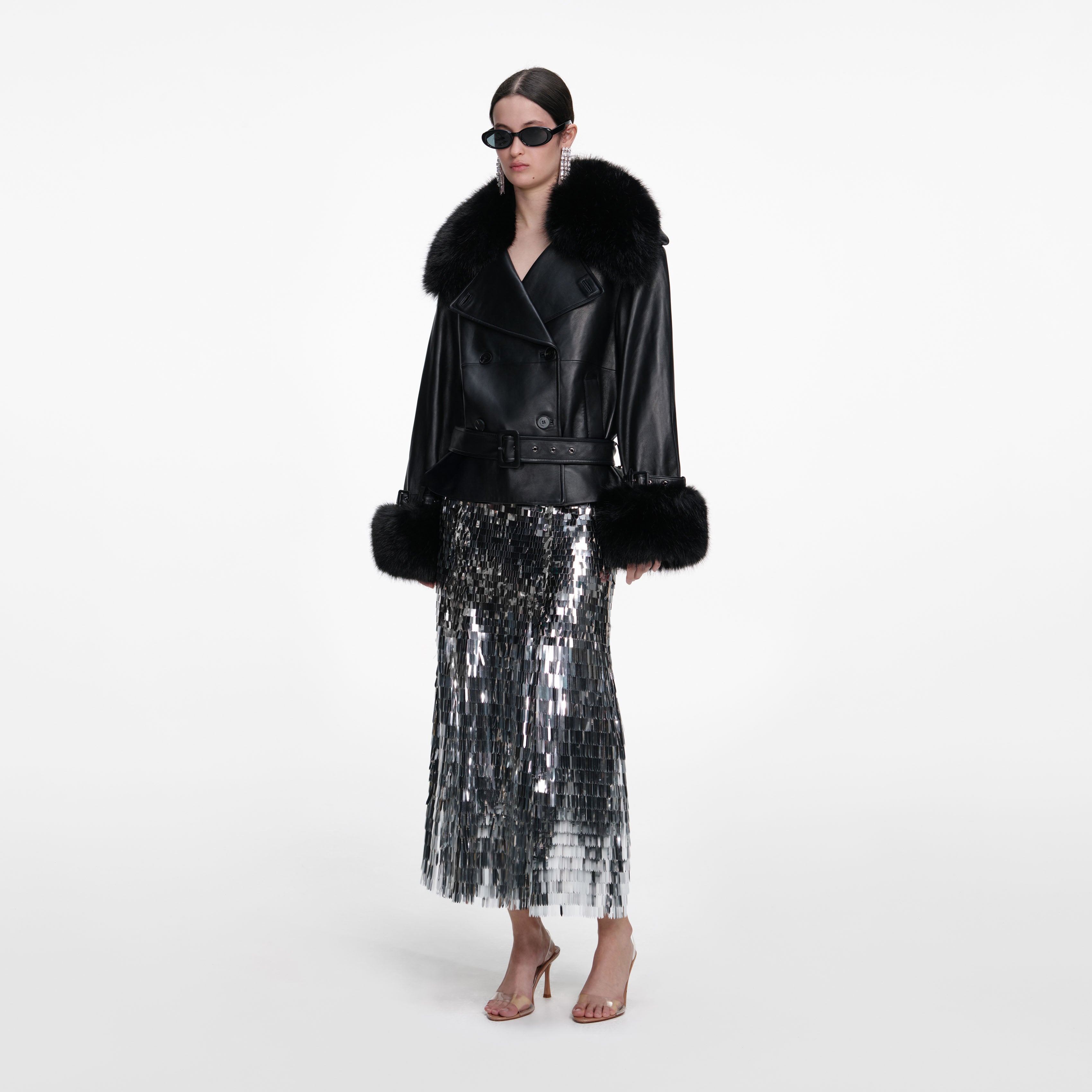 ✳️人気新作 新品SelfPortrait 白ニットジャケット ✳️人気新作 新品SelfPortrait 白ニットジャケット