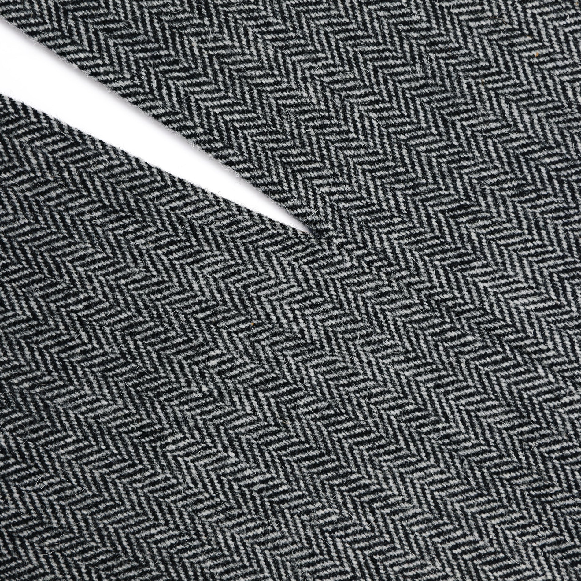 A close up of the fabric for the Grey Herringbone Midi Skirt