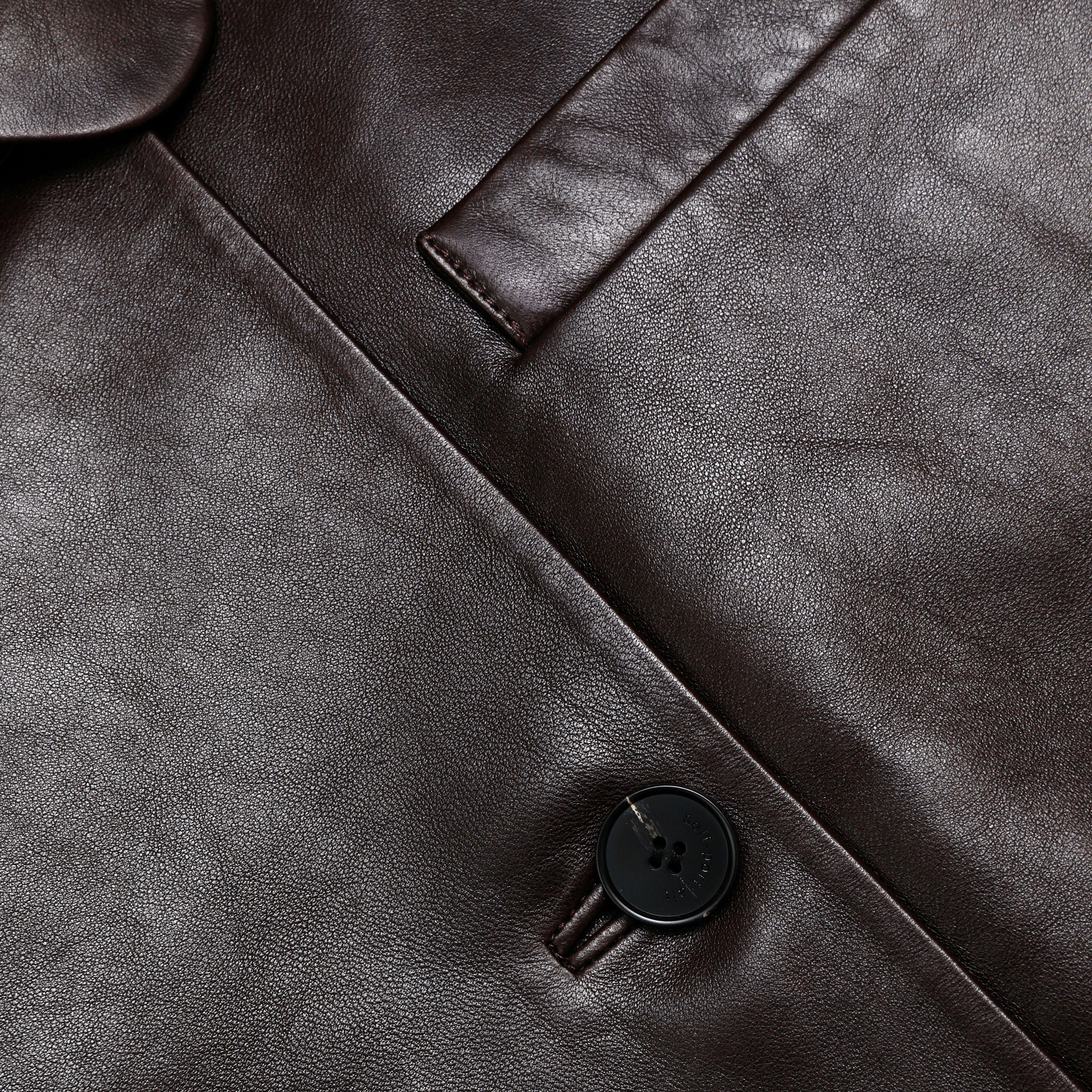 Brown Cropped Leather Jacket