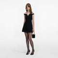 Black Boucle Mini Dress