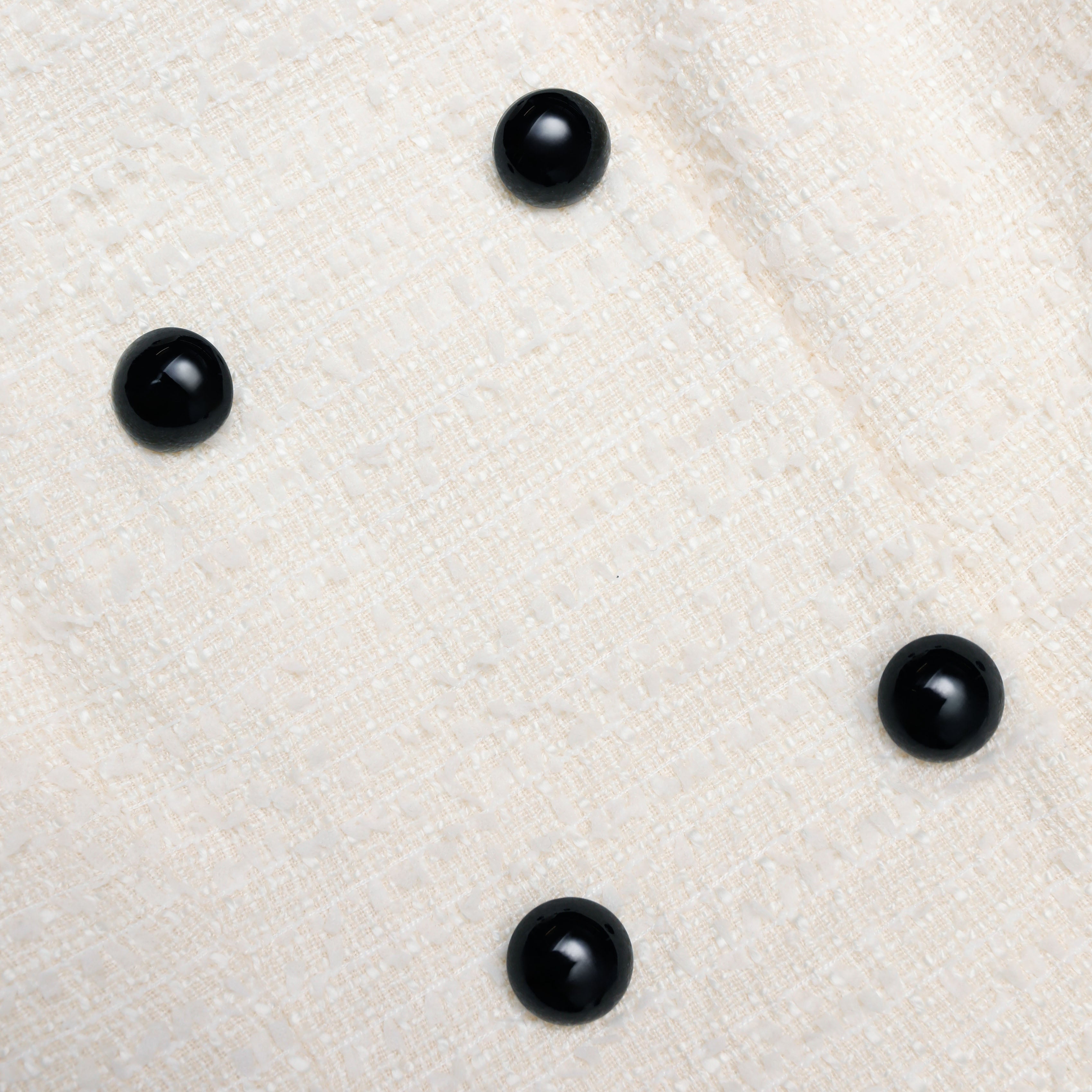 Cream Boucle Taffeta Maxi Dress