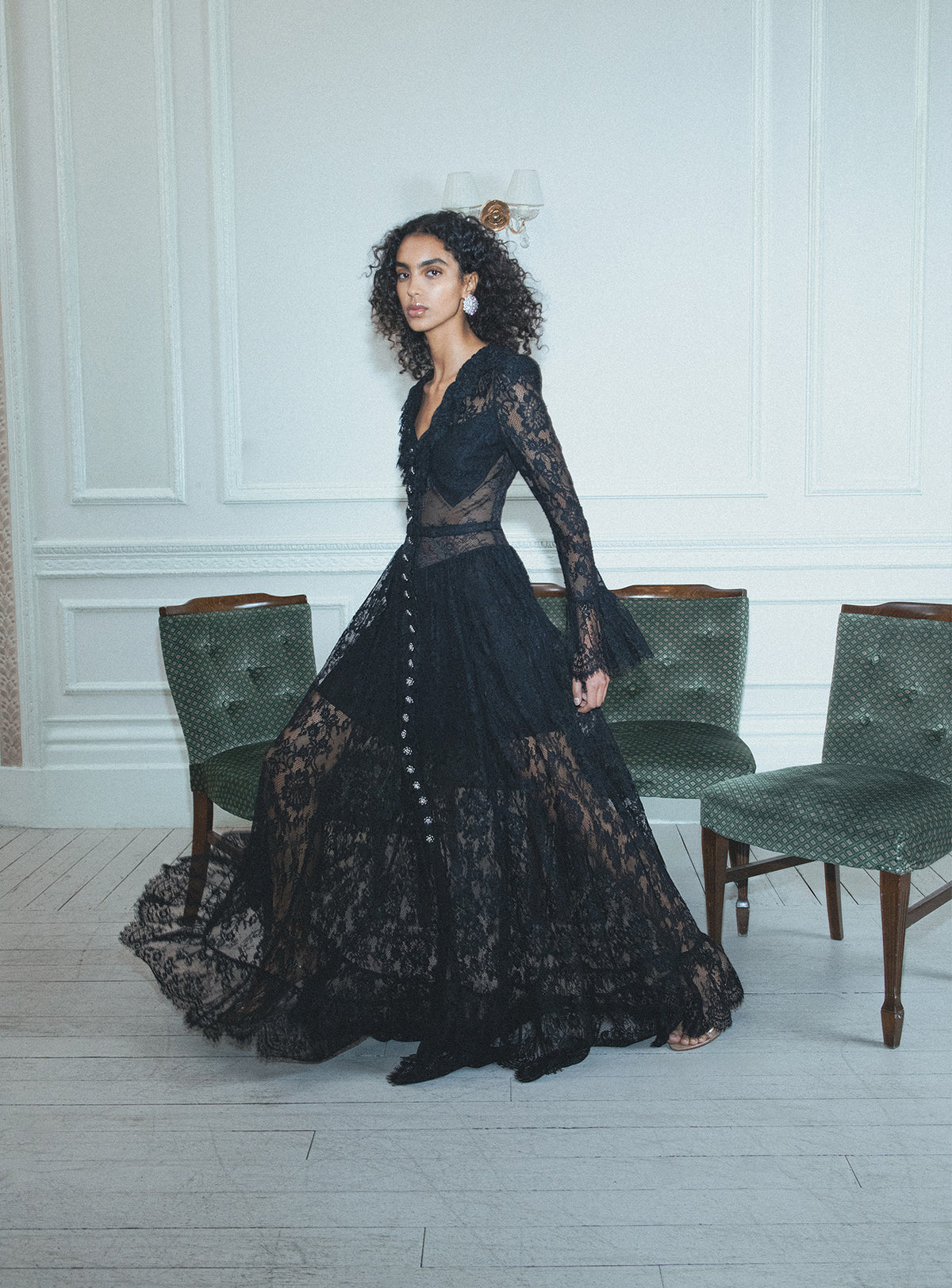 self portrait heart lace maxi dress Black Ruffle – self-portrait NAVY BLUE shade enchants Color:Voile White Final Sale Plus Size SHOP-ALL