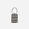 Black Satin Crystal Micro Bag
