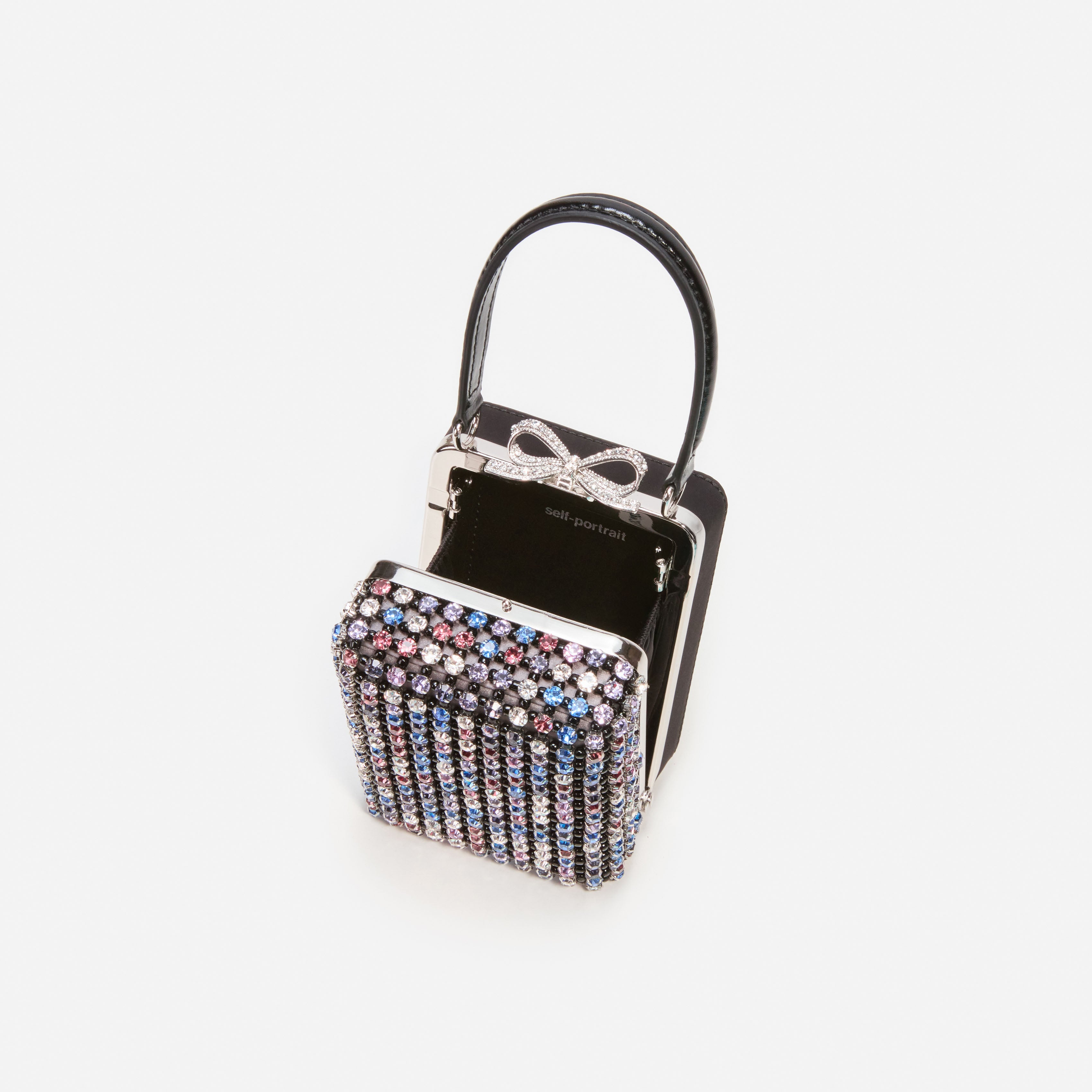 Multi Crystal Chainmail Micro Bag – self-portrait