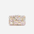 Multi Crystal Embellished Clutch Bag
