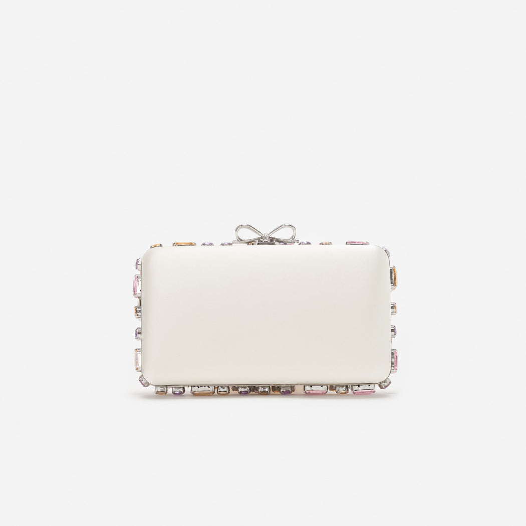 Multi Crystal Embellished Clutch Bag