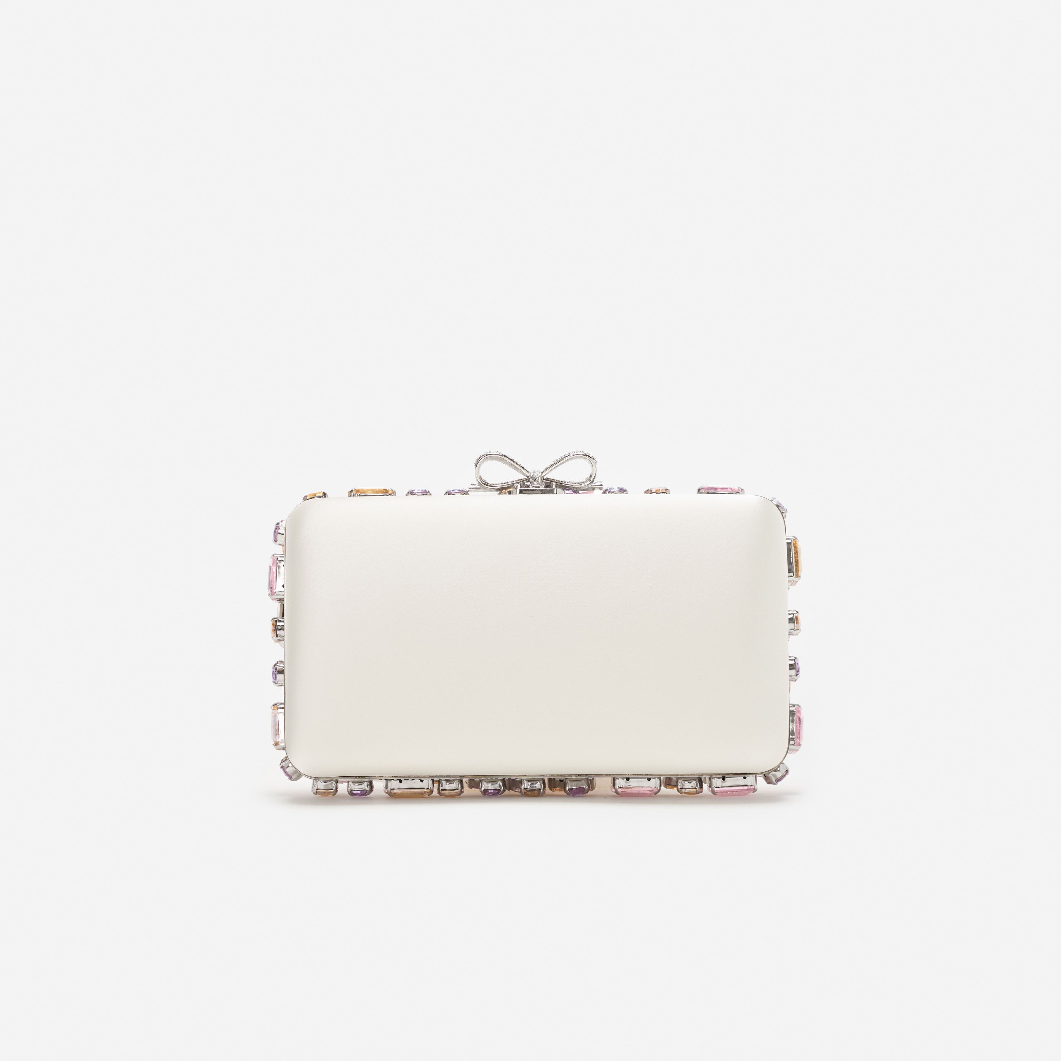 Multi Crystal Embellished Clutch Bag