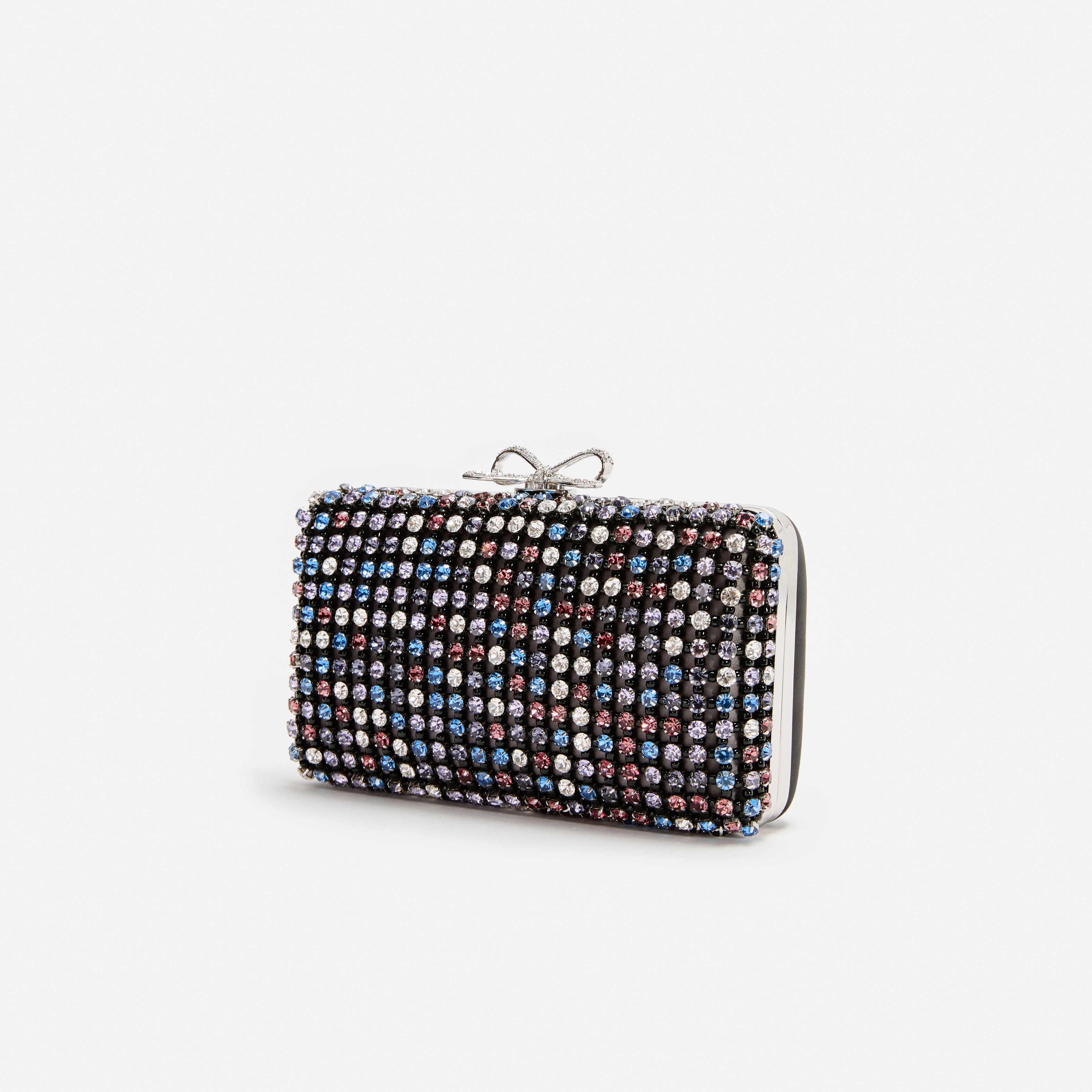 Multi Crystal Heart Clutch – self-portrait