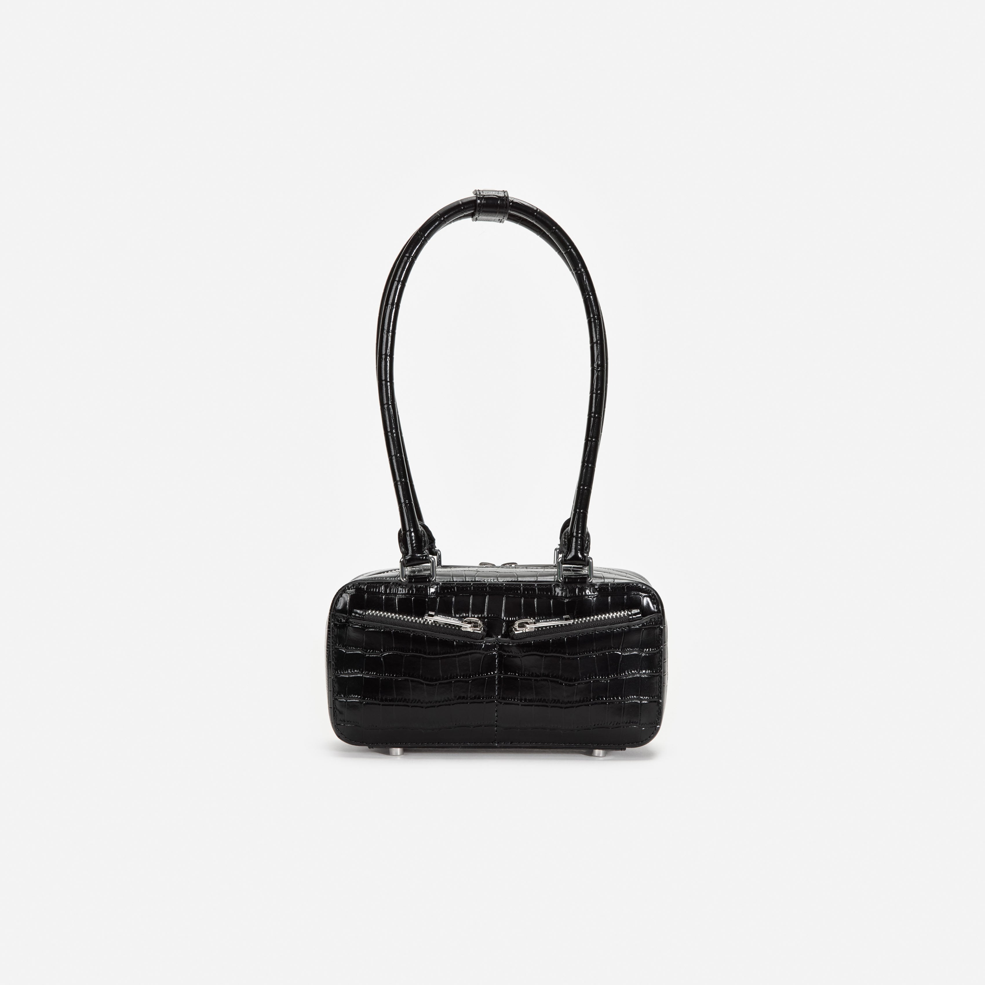 Black Soft Leather Shoulder Bag – self-portrait