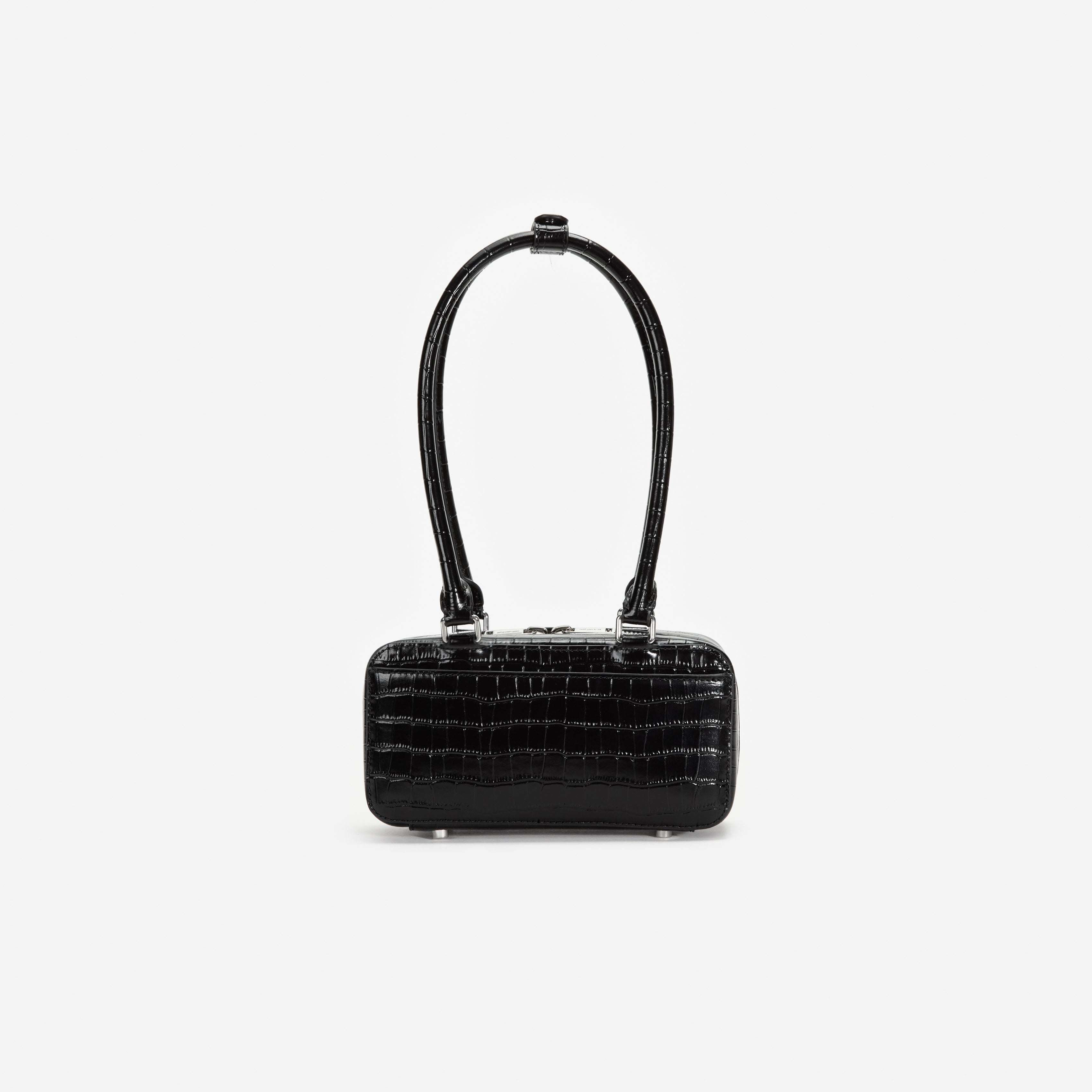 self portrait バッグ Black Croc Shoulder Bag – self-portrait