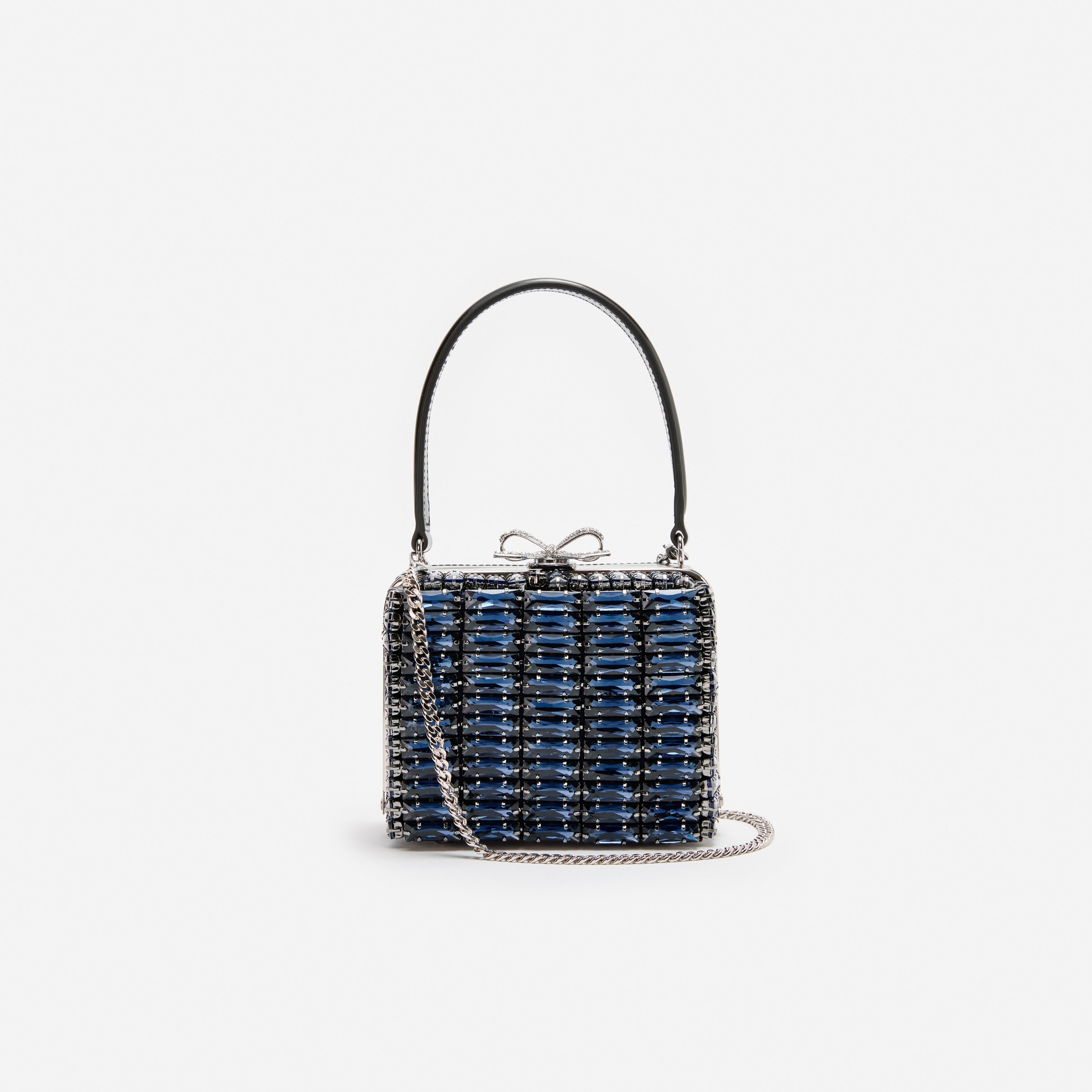 Navy Crystal Mirco Bag – self-portrait
