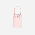 Pink Satin Floral Crystal Mini Bag