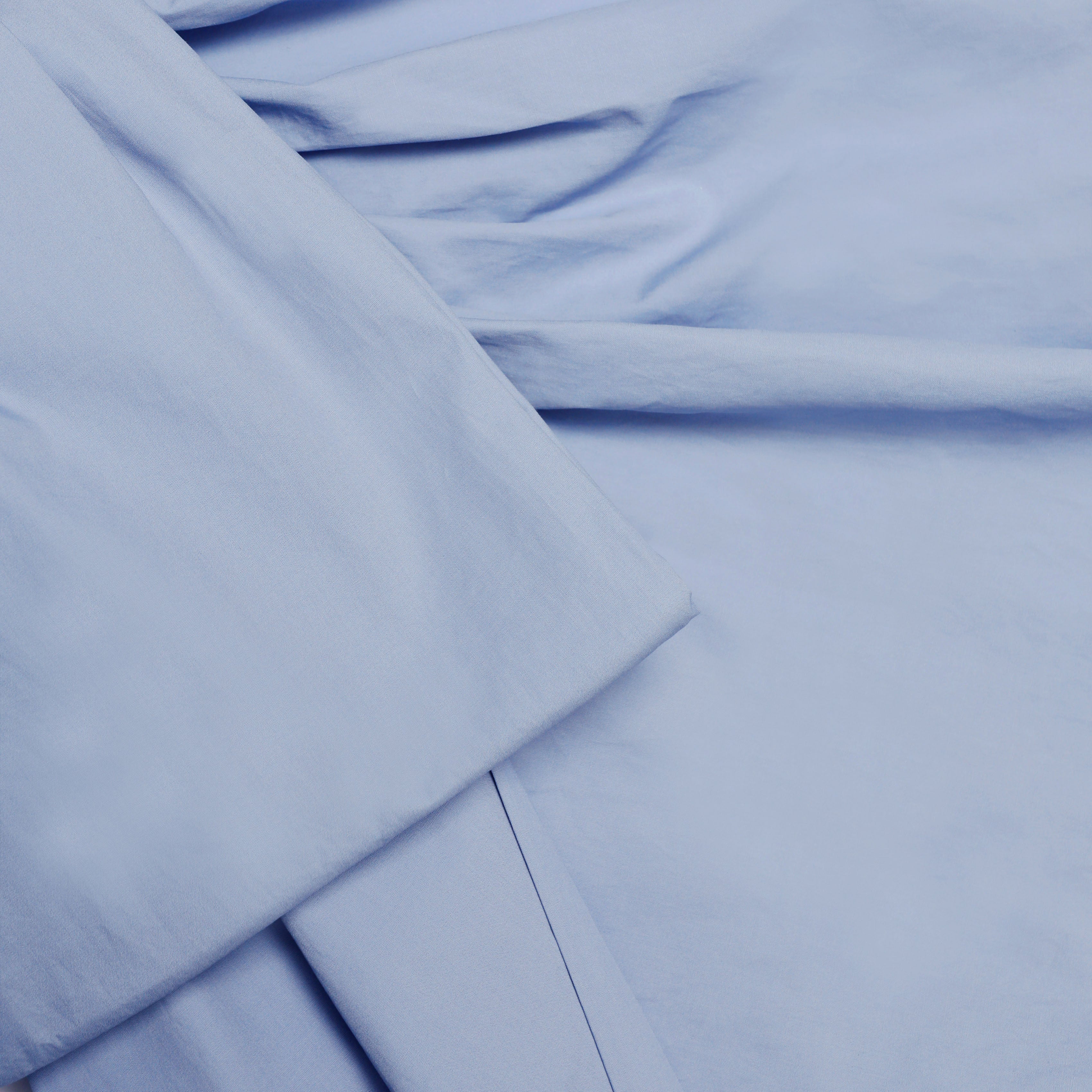 Blue Cotton Tie Side Mini Skirt