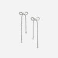 Crystal Droplet Bow Earrings