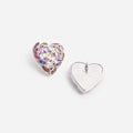 Multi Embellished Heart Earrings