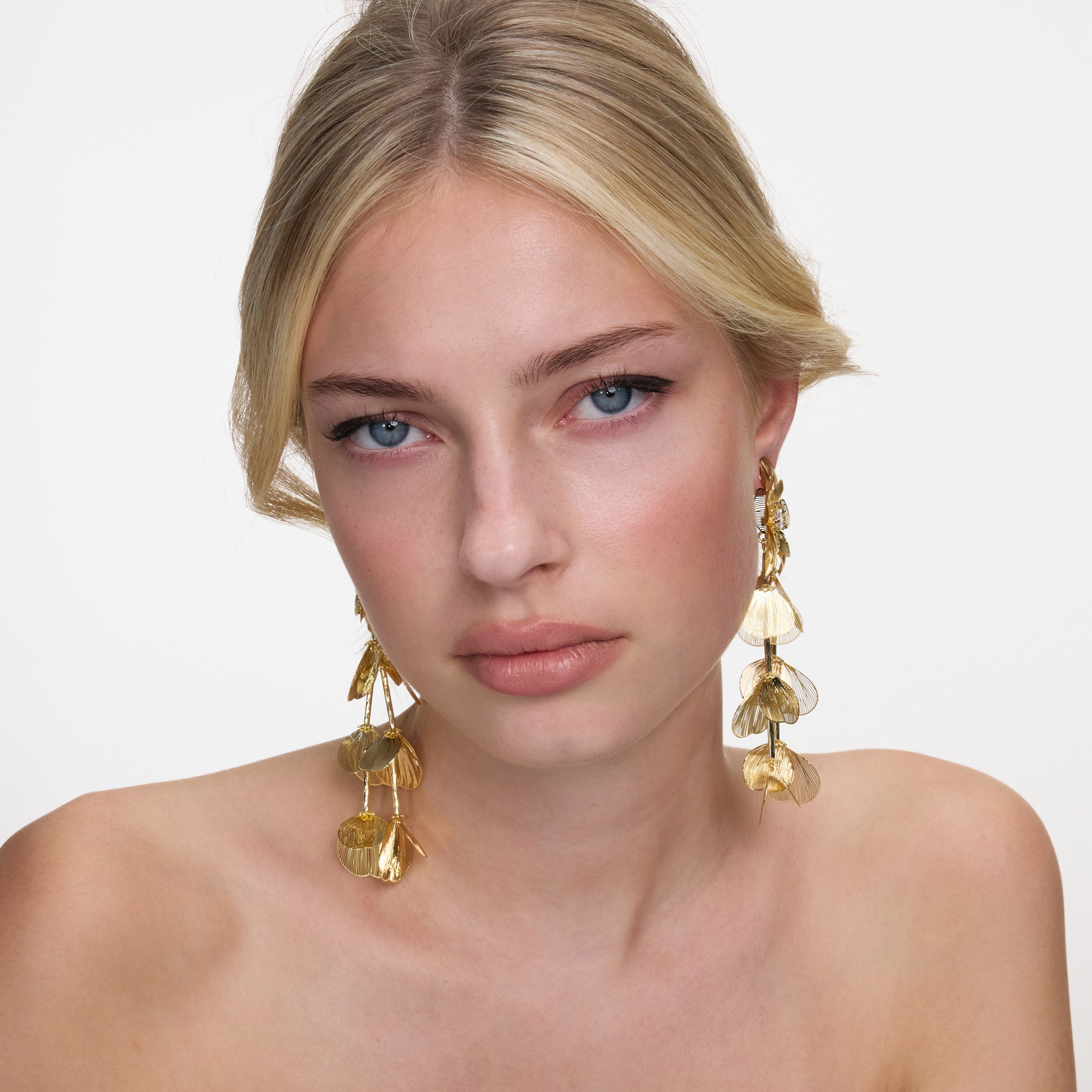 Gold Flower Earrings
