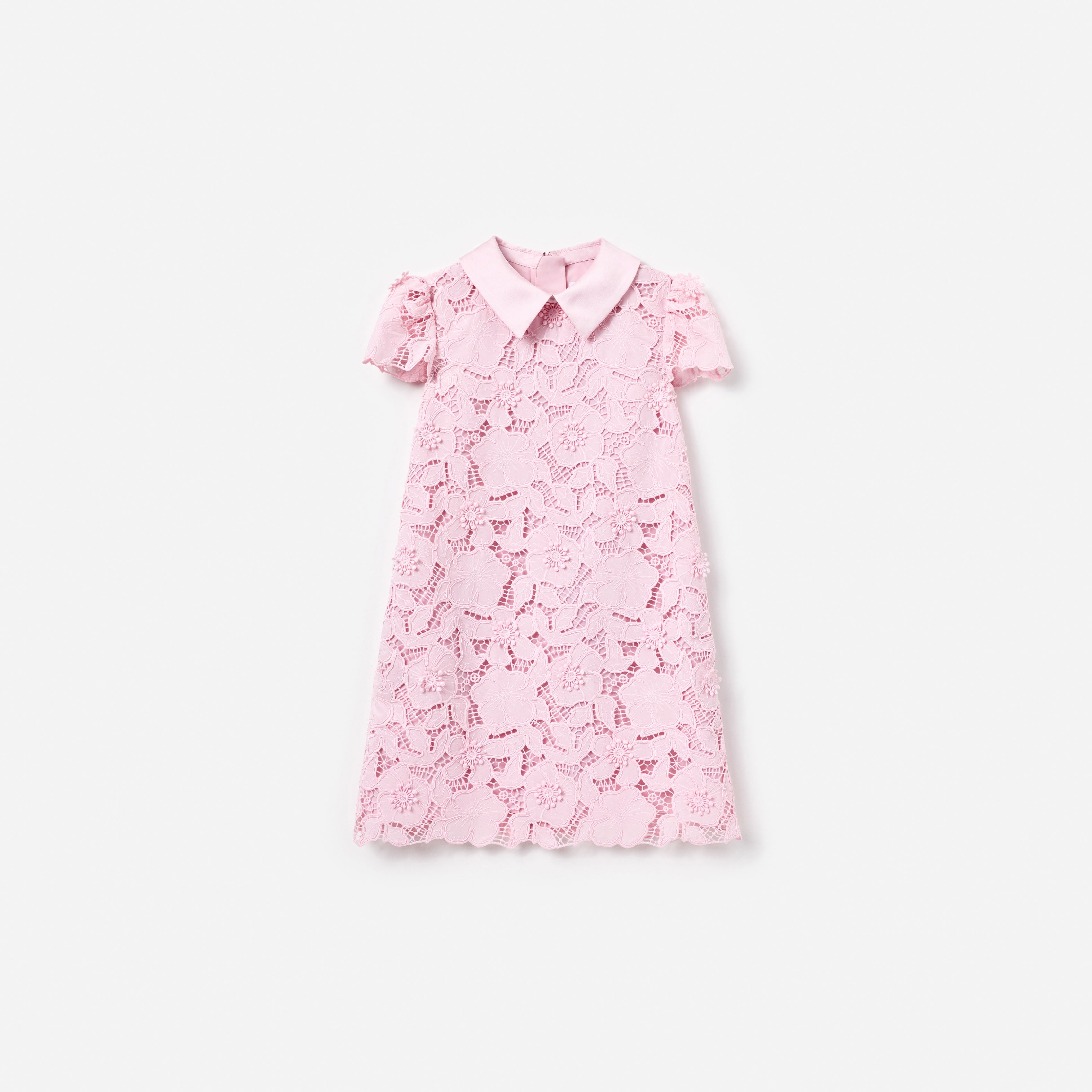 Pink Flower Lace Dress