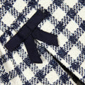 Navy Check Boucle Dress