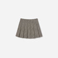 Black Check Pleated Skirt