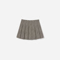 Black Check Pleated Skirt