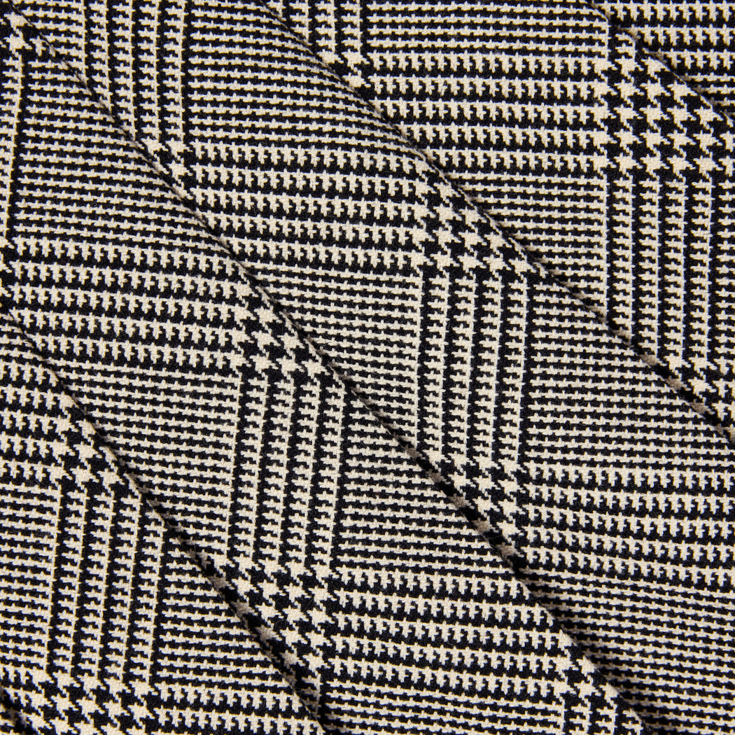 Black Check Pleated Skirt