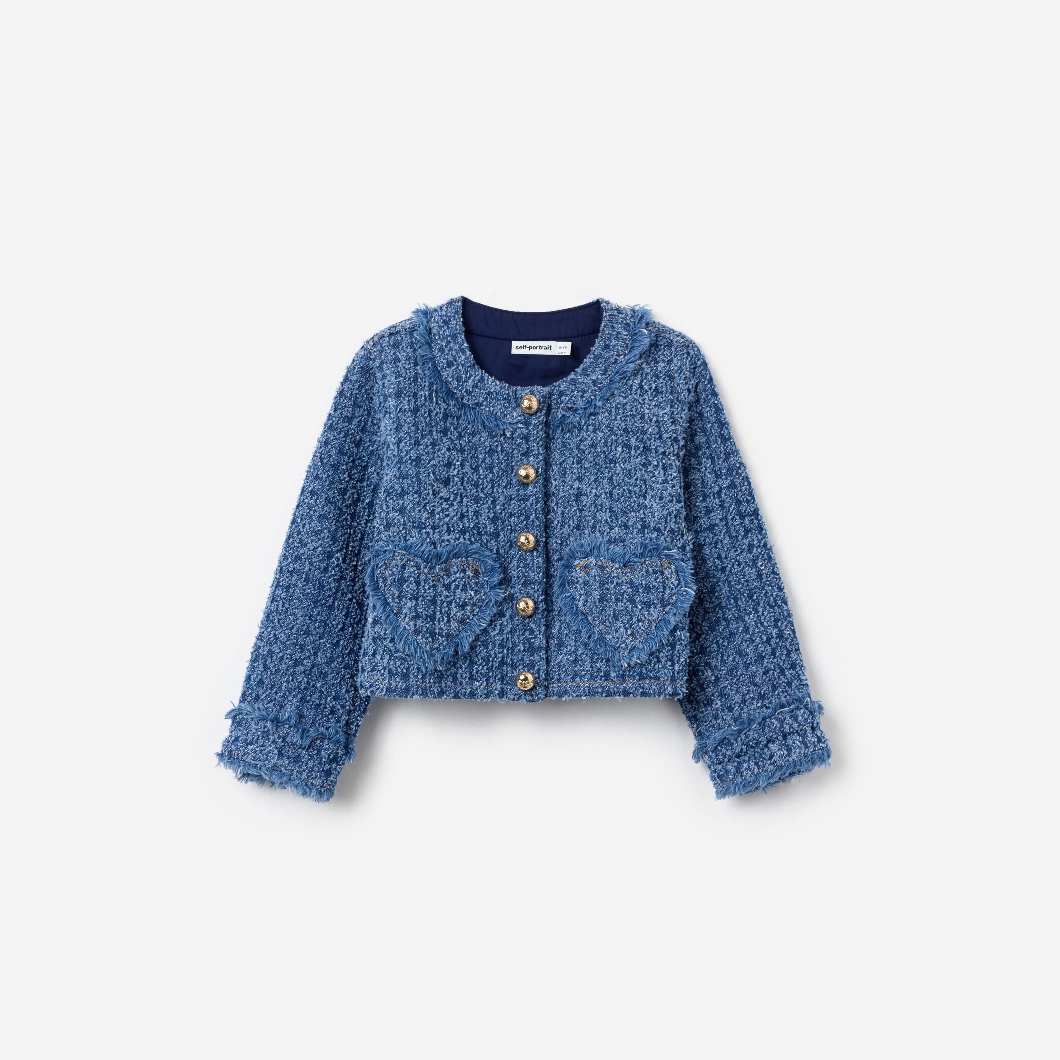 Navy Embellished Cardigan – self-portrait