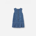 Textured Denim Heart Trim Dress