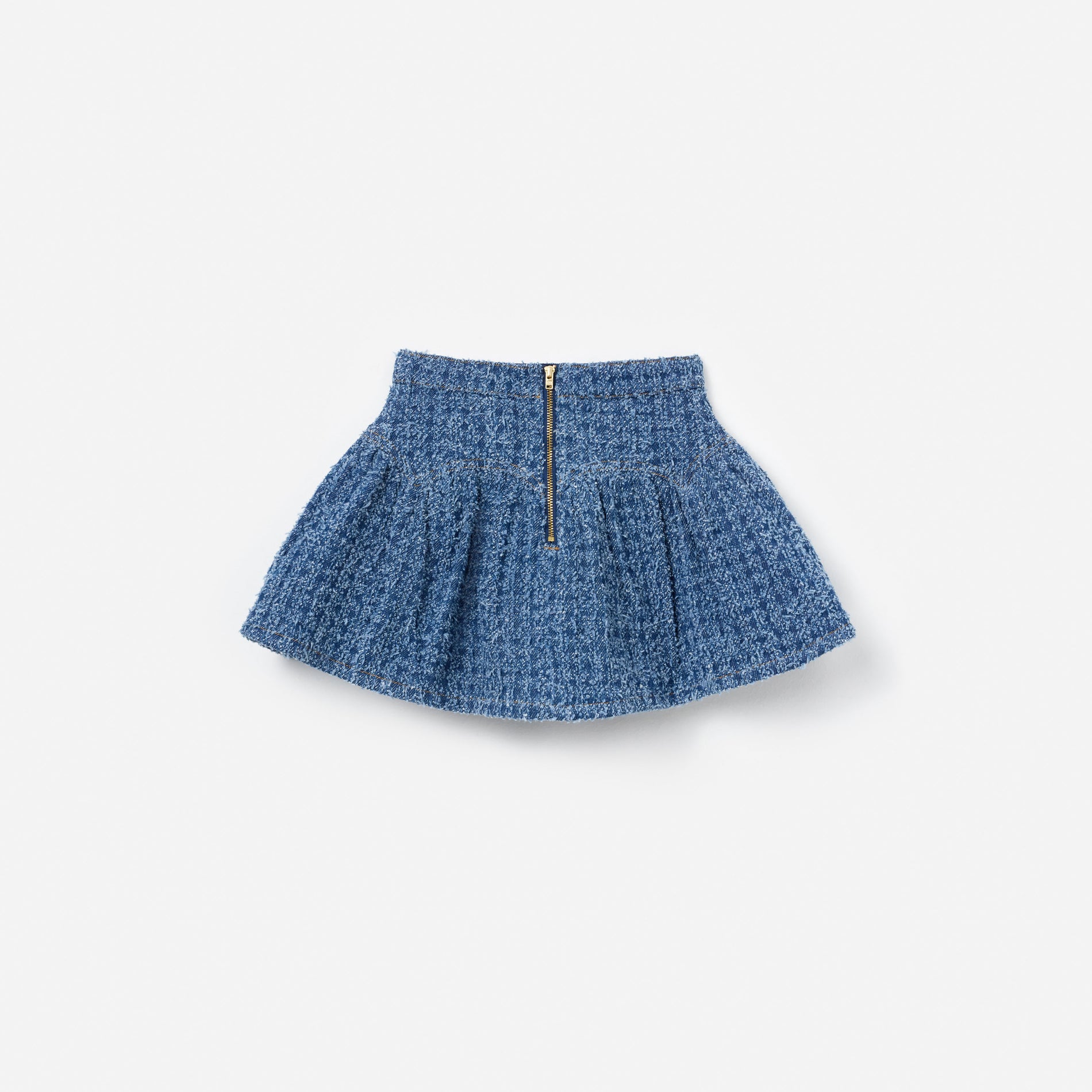 Textured Denim Skirt