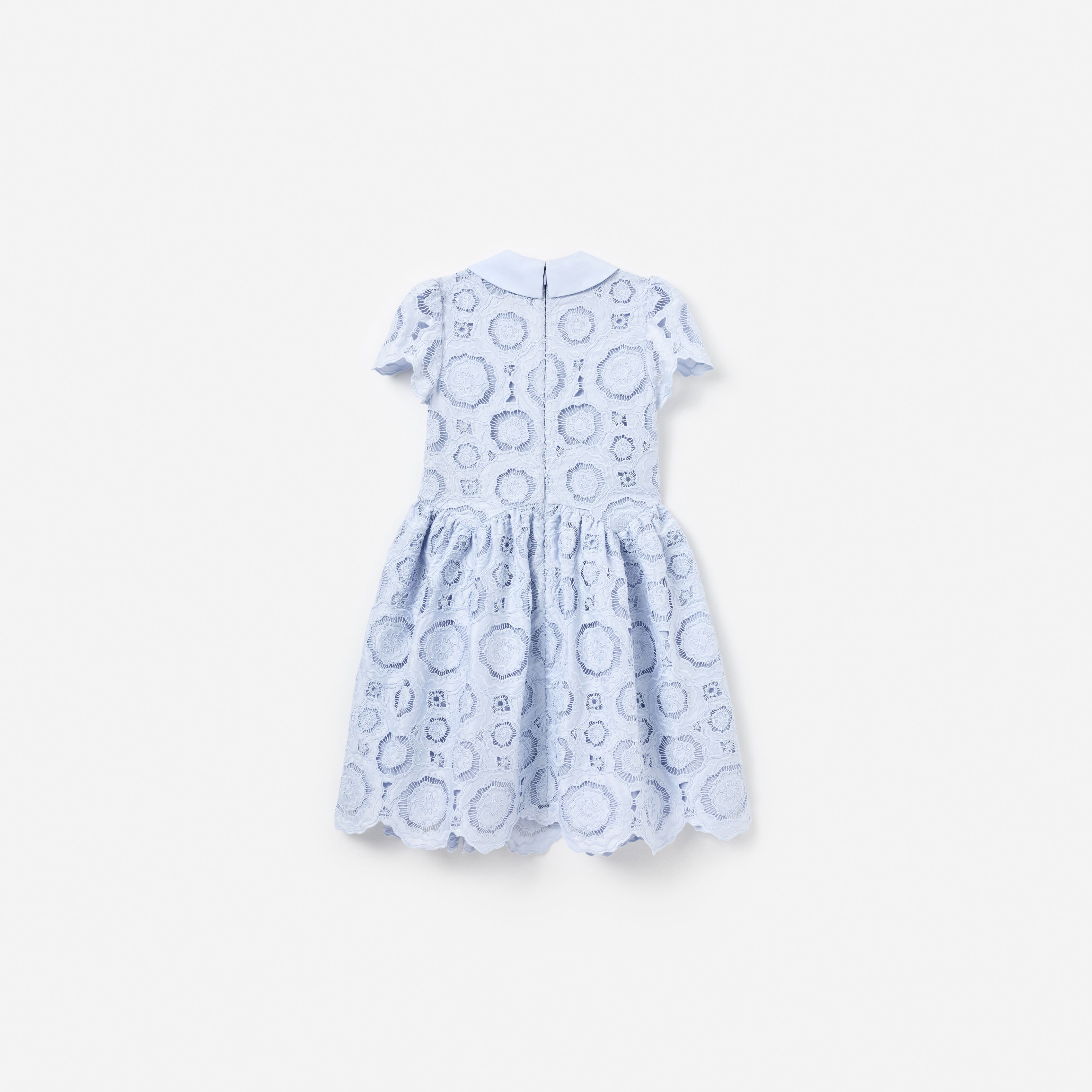 Blue 3D Flower Lace Dress
