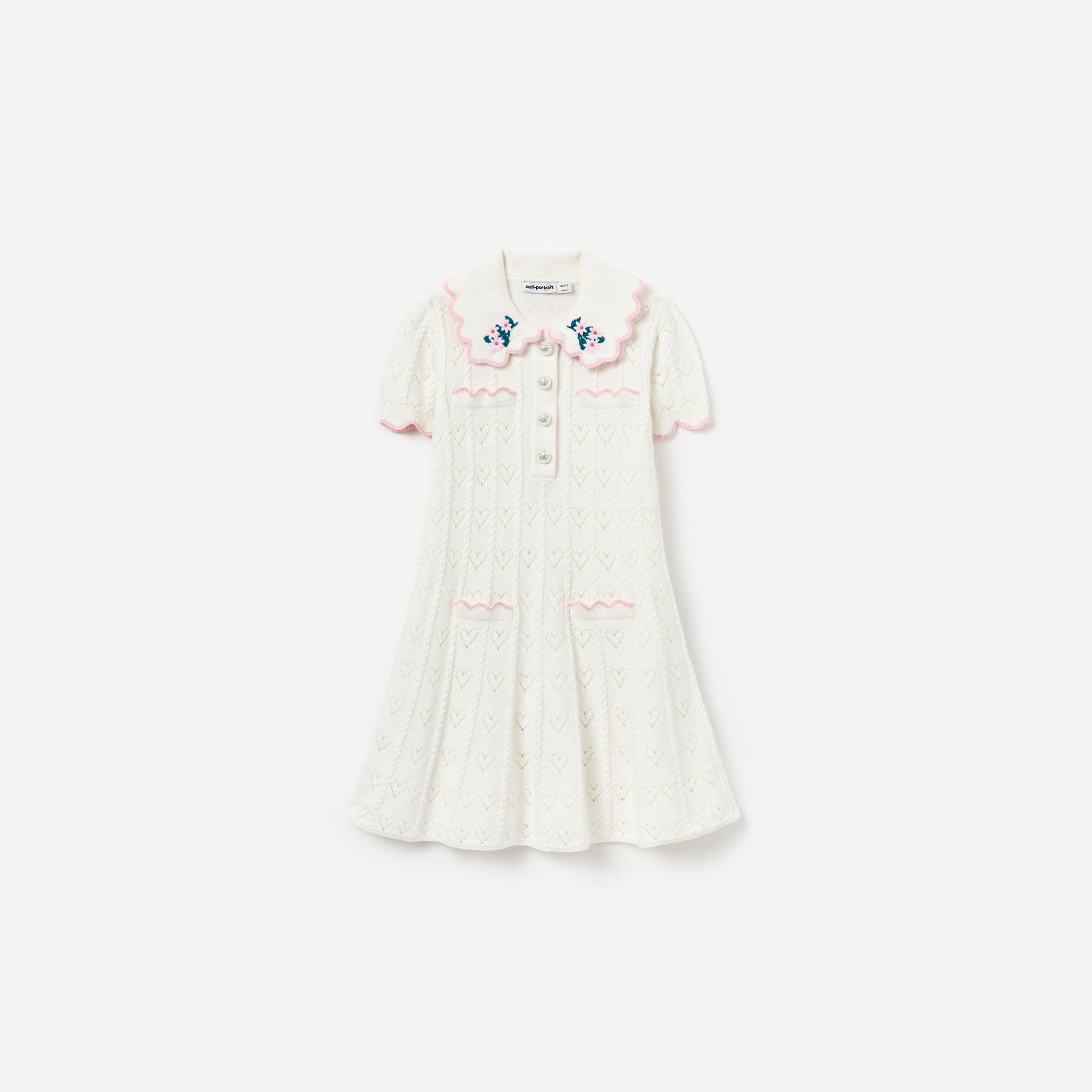 Cream Heart Knit Dress