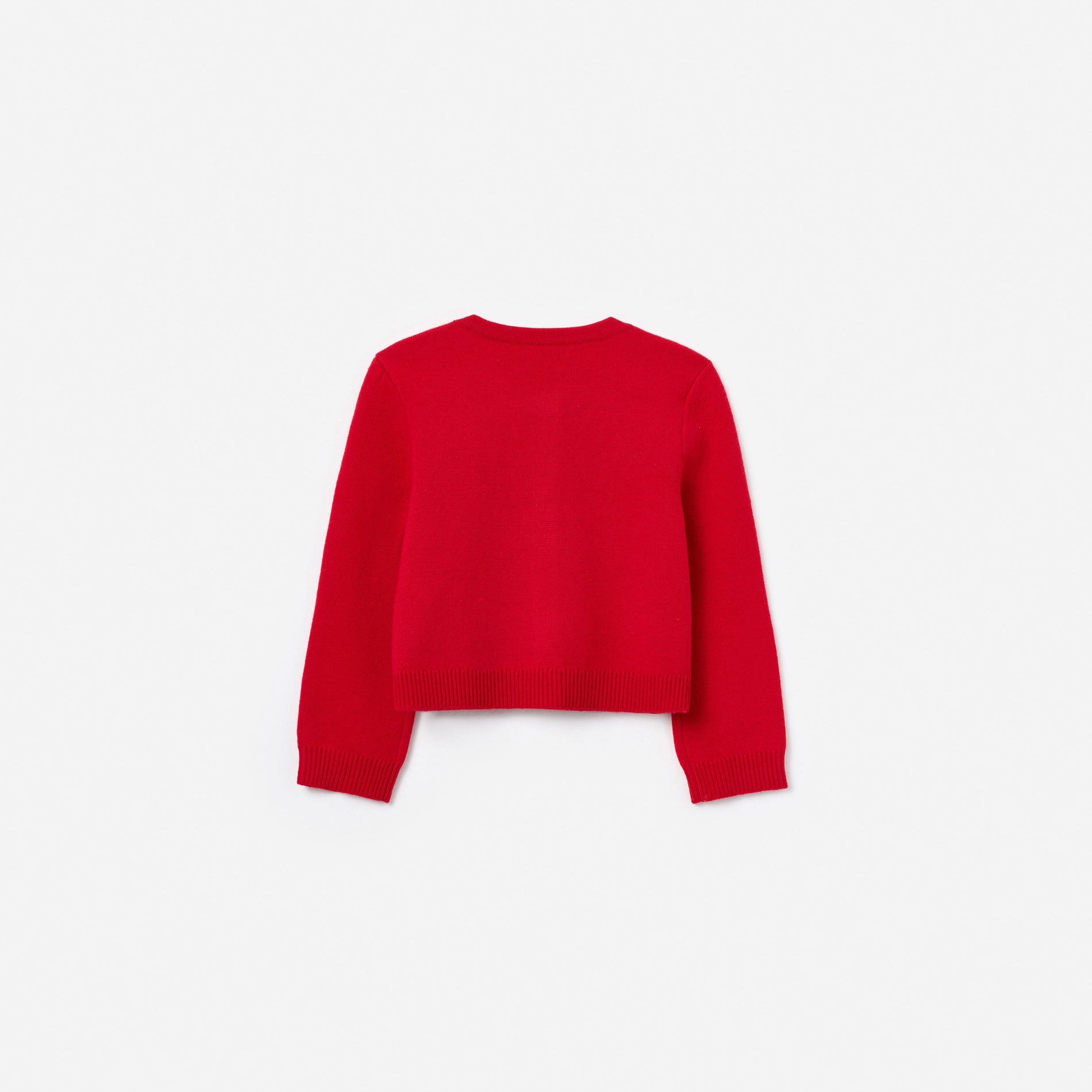 Red Flower Trim Cardigan