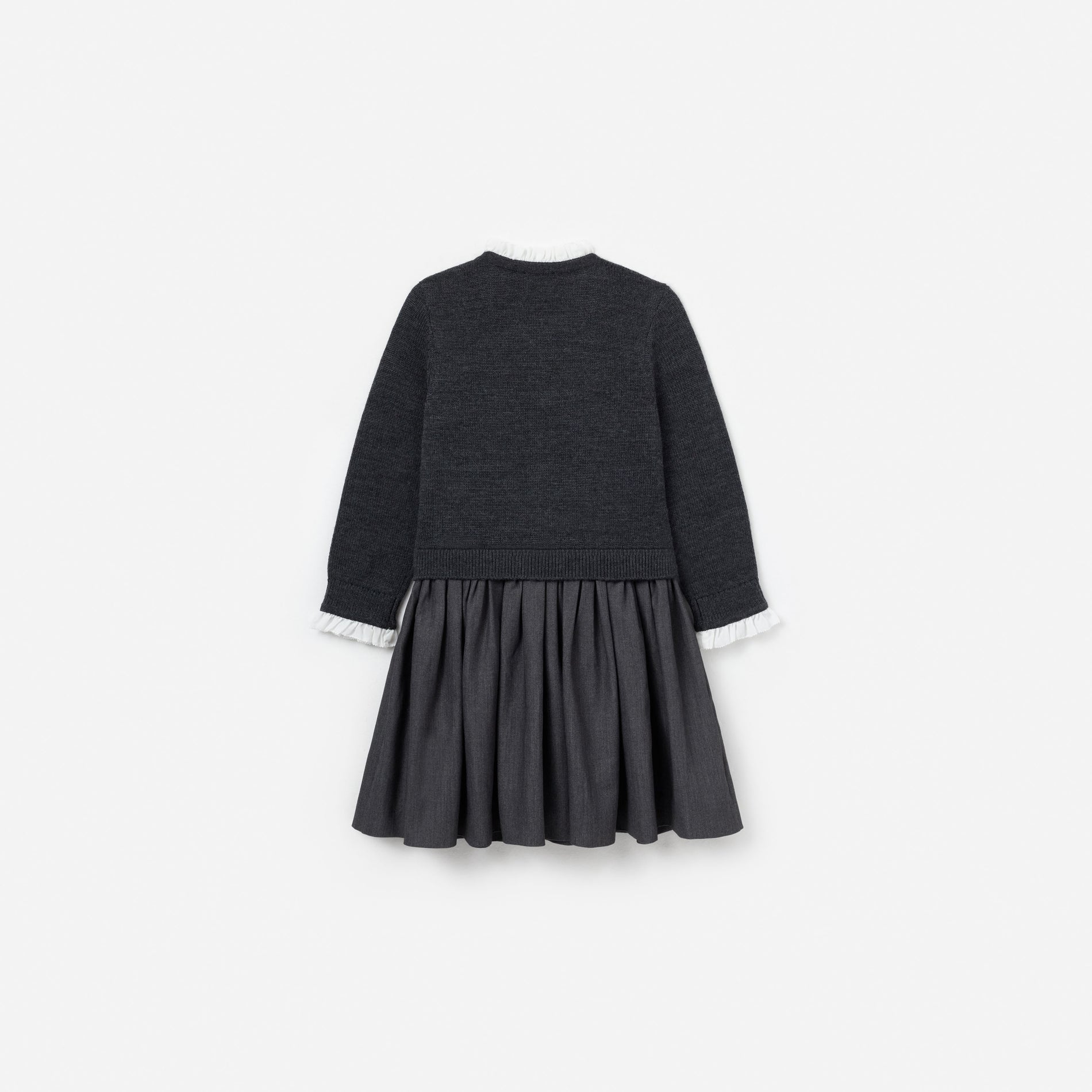 Grey Argyle Knit Dress