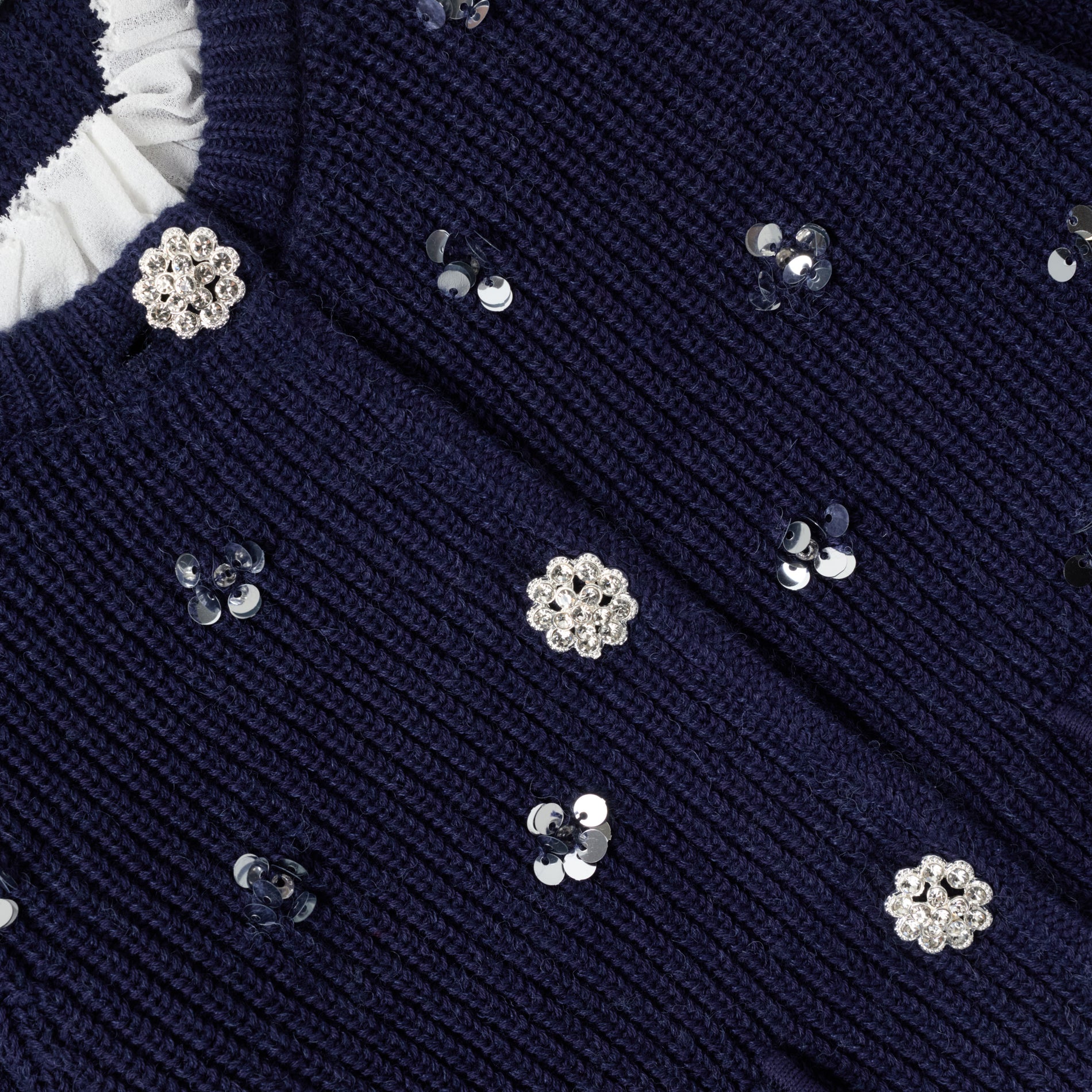 Navy Embellished Cardigan