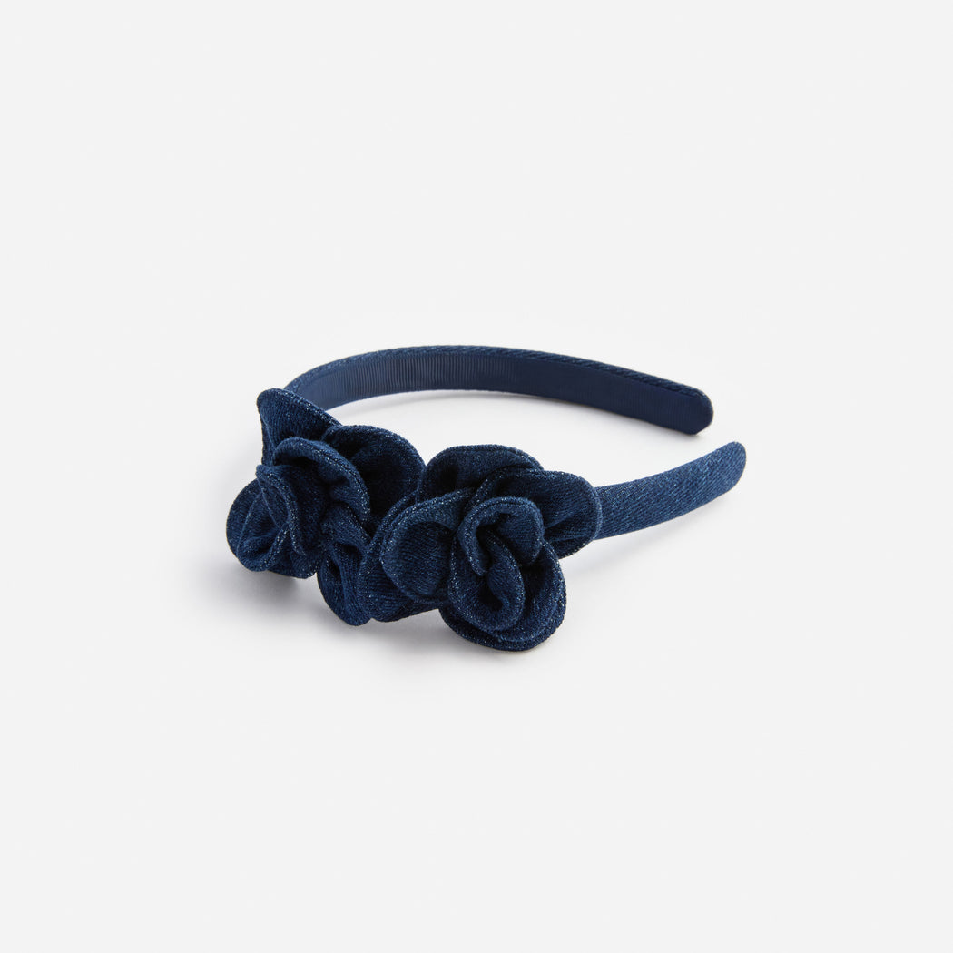 Denim Flower Headband