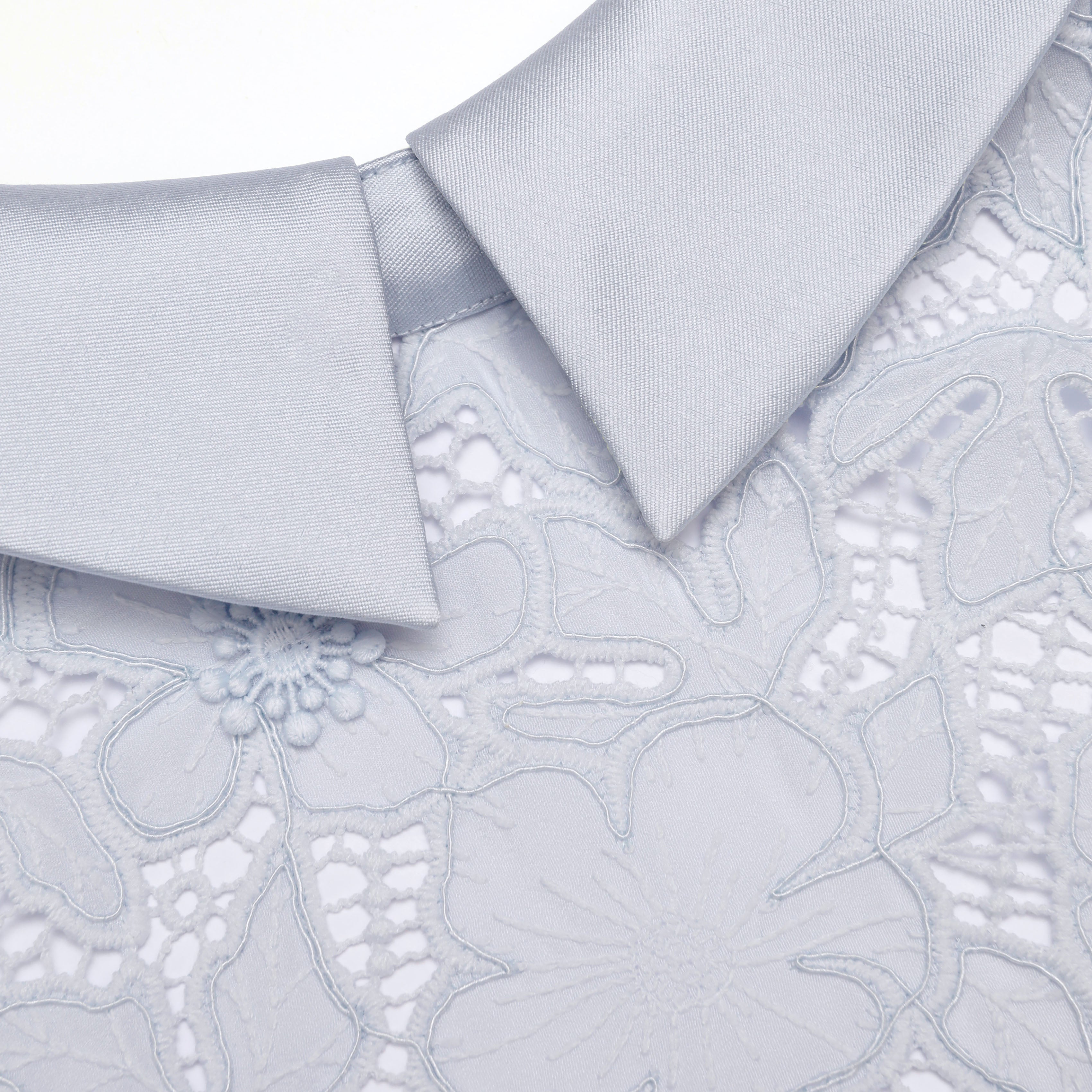 Blue Guipure Lace Midi Dress – self-portrait