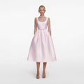 Pink Taffeta Midi Dress