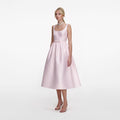 Pink Taffeta Midi Dress