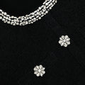 Black Crystal Button Cardigan