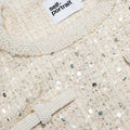 Cream Embellished Boucle Jacket