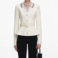 Cream Crystal Trim Cardigan