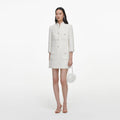 Cream Boucle Mini Dress