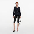 Navy Boucle Jacket